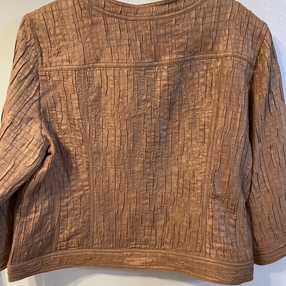 Ruby Rd Camel Jacket. Scoop Neck. Button Front. (Box 2) - Picture 5 of 5